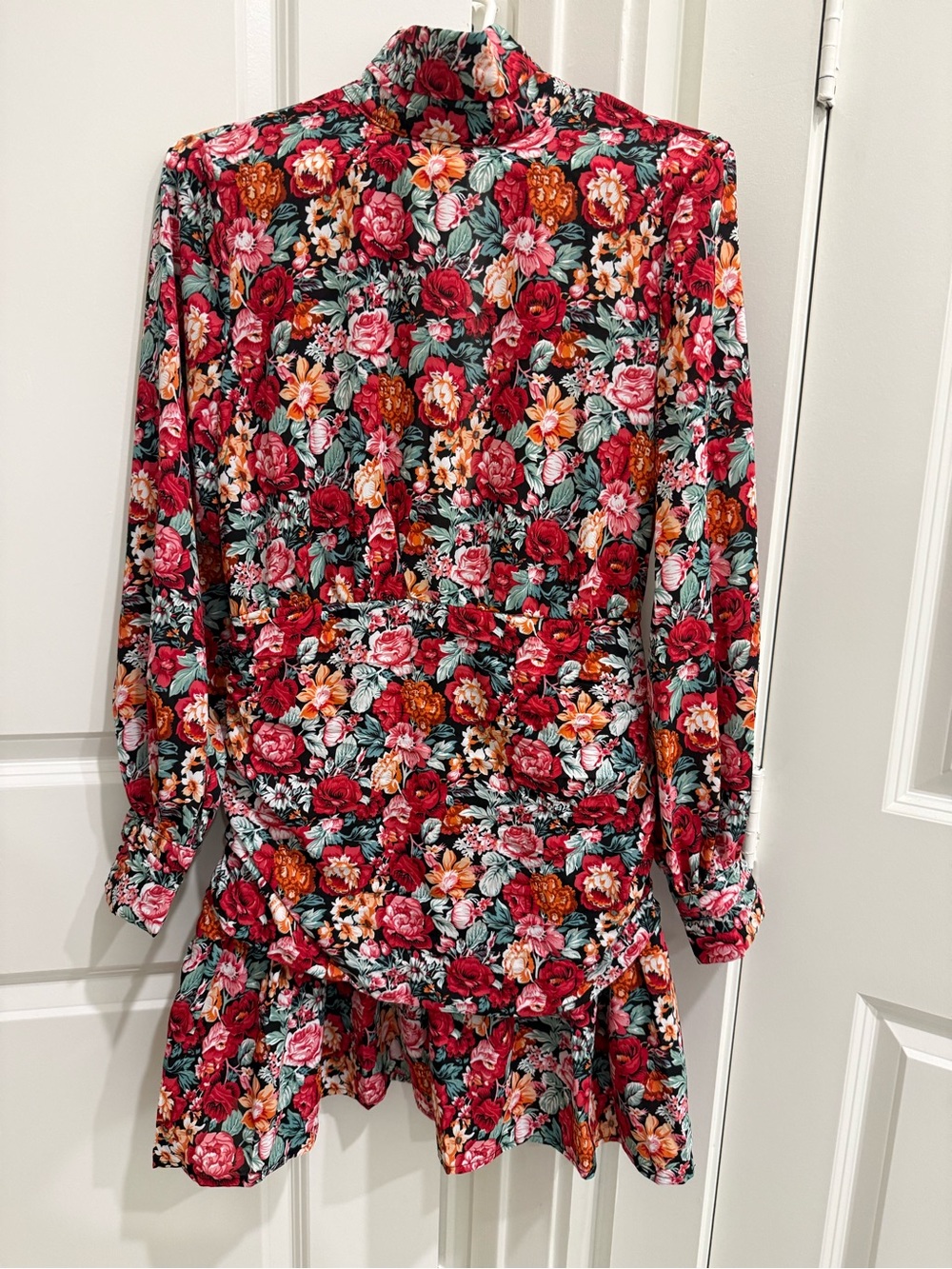 Boohoo Red Floral Mini Dress